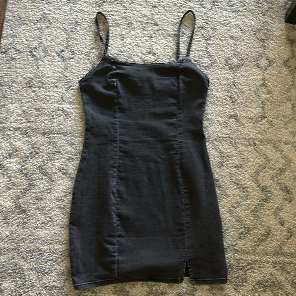 Black wash denim dress sz M